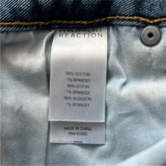 Kenneth Cole A-Line Denim Skirt with Buttons Stretch Dark Wash - Picture 6 of 7